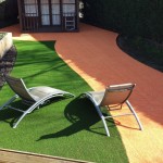 Two coloured artificial turf